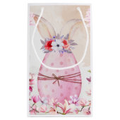 Easter egg with flowers pink klein cadeauzakje (Achterkant)