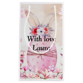 Easter egg with flowers pink klein cadeauzakje (Voorkant)