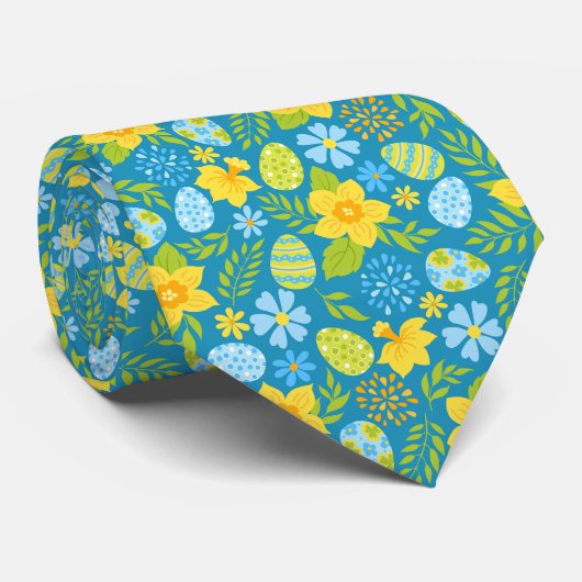 Easter Eggs And Daffodils  Stropdas (Opgerold)