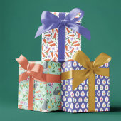 Easter Eggs Bunnies & Carrots Easter Patterns Inpakpapier Vel