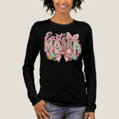 Easter eggs bunny ears spring outfit for women Tri-Blend shirt (Voorkant)