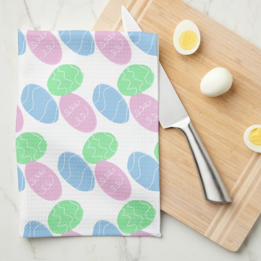 Easter Eggs Doodles Theedoek (Quarter Fold)