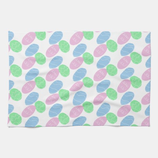 Easter Eggs Doodles  Theedoek (Horizontaal)