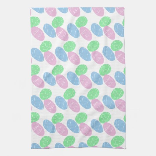 Easter Eggs Doodles  Theedoek (Verticaal)