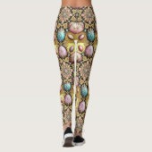 EASTER EGGS ~ Gold Blue Pink 3D~ Leggings (Achterkant)