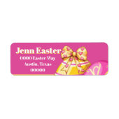 Easter Eggs in Pink and Yellow Etiket (Voorkant)