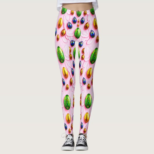 EASTER EGGS ~ Multicolored 3D ~  Leggings (Voorkant)