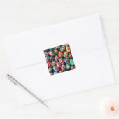 Easter Eggs of Painted Spring Vierkante Sticker (Envelop)