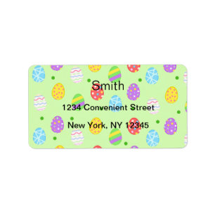Easter Eggs Return Address Label