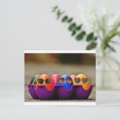 Easter Eggs Wearing Sunglasses, shades, colored Feestdagenkaart (Staand voorkant)