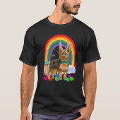 Easter Eggs Yorkshire Terrier Bunny Yorkie Dog Pre T-shirt (Voorkant)
