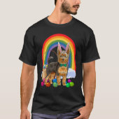 Easter Eggs Yorkshire Terrier Bunny Yorkie Dog T-shirt (Voorkant)