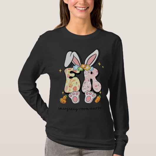 Easter ER Nurse Bunny Emergency Room Nurse Happy E T-shirt (Voorkant)