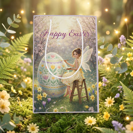 Easter Fairy Painting Egg Spring Medium Cadeauzakje
