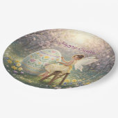 Easter Fairy Painting Egg Spring Papieren Bordje (Gekanteld)