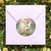 Easter Fairy Painting Egg Spring Ronde Sticker