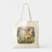 Easter Fairy Painting Egg Spring Tote Bag (Achterkant)