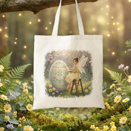 Easter Fairy Painting Egg Spring Tote Bag
