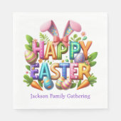 Easter Family Gathering Colorful Servet (Voorkant)