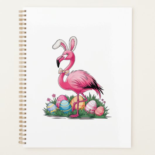 Easter Flamingo T-Shirt Planner (Voorkant)