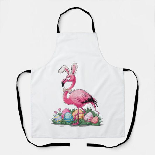 Easter Flamingo T-Shirt Schort (Voorkant)