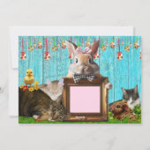 Easter Flat Card - Cats and Bunnies Feestdagenkaart (Achterkant)