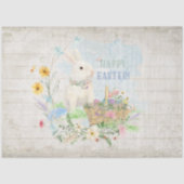 Easter Floral Bunny Eggs Basket-ontkoppeling Tissuepapier (Voorkant)