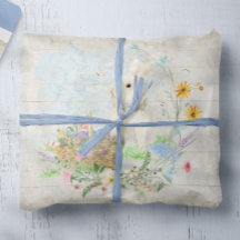 Easter Floral Bunny Eggs Basket Spring Decoupage T