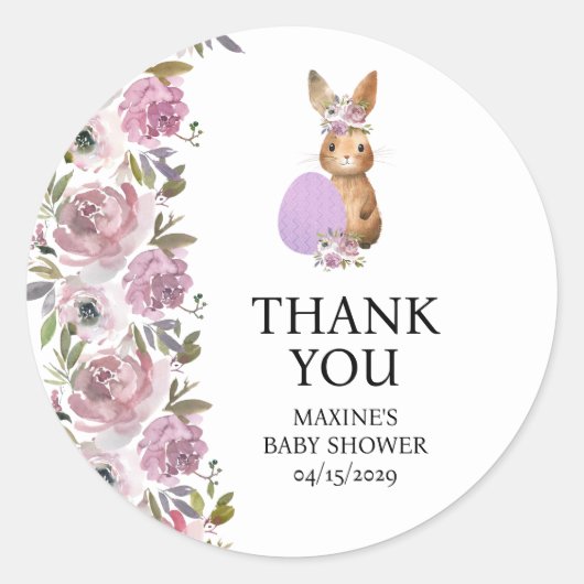 Easter Food Baby Shower  Ronde Sticker (Voorkant)