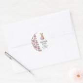 Easter Food Baby Shower  Ronde Sticker (Envelop)