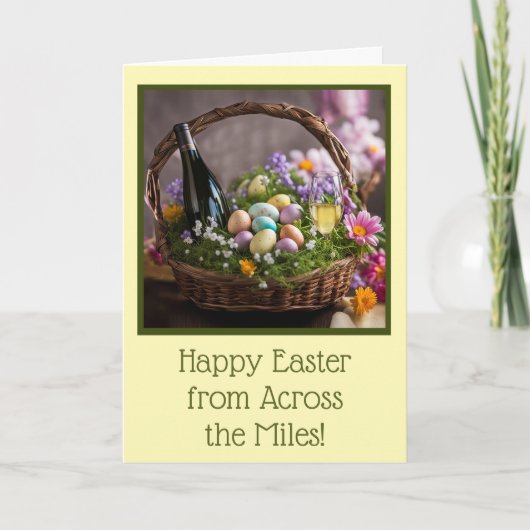 Easter From Across the Miles Humorous Easter  Kaart (Voorkant)