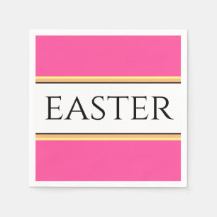 EASTER Fun Heldere Roze Wit Gele Strepen Servet