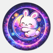 Easter Galaxy Bunny Sticker | Spring Holiday Gift (Voorkant)