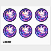 Easter Galaxy Bunny Sticker | Spring Holiday Gift (Vel)