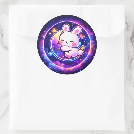 Easter Galaxy Bunny Sticker | Spring Holiday Gift (Tas)