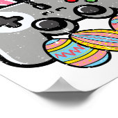 Easter Gaming Controller Bunny Ears Boys Kinder Je Poster (Hoek)