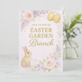 Easter Garden Brunch Invitation | Luxury Floral  Kaart (Staand voorkant)