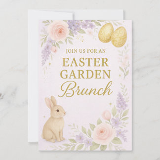 Easter Garden Brunch Invitation | Luxury Floral  Kaart