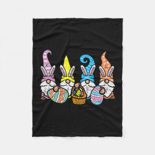 Easter Gnome Bunnies Egg Hunting Mannen Vrouwen Ki Fleece Deken
