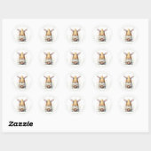 Easter Gnome gepersonaliseerde naam ronde Stickers (Vel)