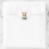 Easter Gnome gepersonaliseerde naam ronde Stickers (Tas)