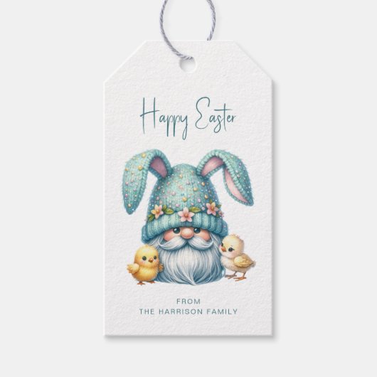 Easter Gnome Gift Labels Cadeaulabel (Voorkant)
