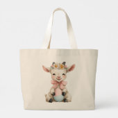 Easter Goat With Easter Egg Grote Tote Bag (Achterkant)