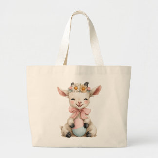 Easter Goat With Easter Egg Grote Tote Bag