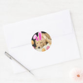 Easter Golden Retriever Ronde Sticker (Envelop)