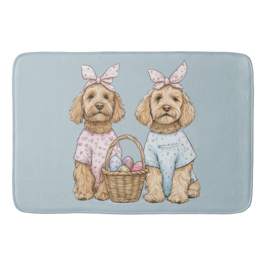 Easter Goldendoodle Dogs Badmat (Voorkant)