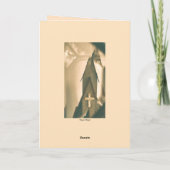 Easter, Good Friday, Blessings with church & cross Kaart (Achterkant)