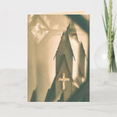 Easter, Good Friday, Blessings with church & cross Kaart (Voorkant)