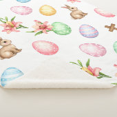 Easter Grace – Seamless Pastel Bunny & Cross Patte Sherpa Deken (3/4)