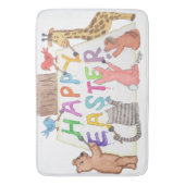 Easter Greeting Painted by Animals Badmat (Voorkant Verticaal)